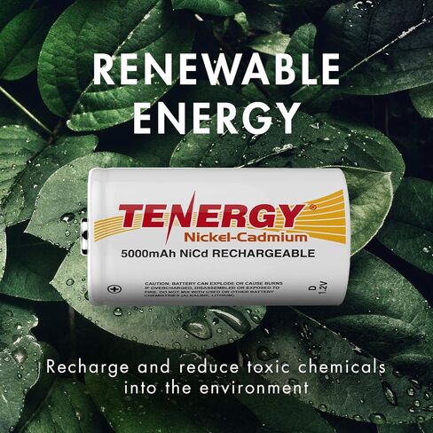 بطاريات Tenergy D مقاس 5000 مللي أمبير في الساعة NiCd قابلة لإعادة الشحن - 16 حزمة in Saudi Arabia