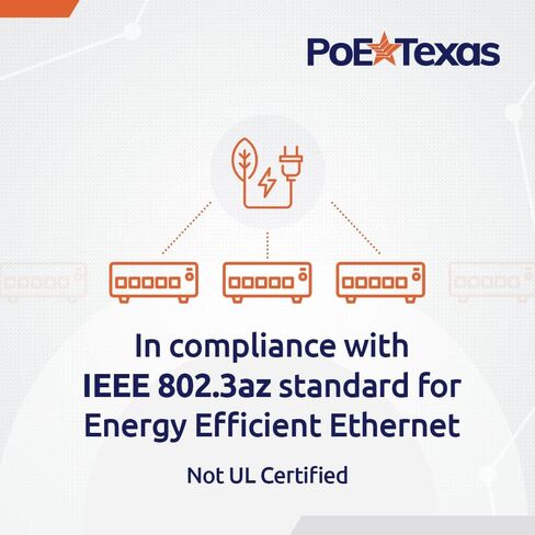 PoE Texas PoE Switch 4 Port - 802.3af/at Power Over Ethernet مع 4 منافذ PoE+، 2 وصلة LAN Uplink، VLAN وموسع - محول شبكة سلكية عالية السرعة غير مُدارة بقدرة 65 وات - كاميرات أمنية، WAP والمزيد in Saudi Arabia