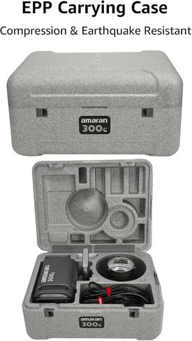 Aputure Amaran 300c Photography Lighting, 300W Full Color RGBWW, Bowens Mount Continuous LED Video Lighting, 26,580 lux @ 1m APP Control, CCT 2,500K-7,500K, Gray in Kuwait
