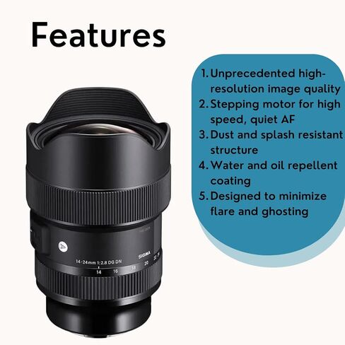 Sigma 14-24mm f/2.8 DG DN Art Lens for Sony E-Mount Bundle with 1TB Hard Drive and 64GB SD Card (3 Items) in Saudi Arabia