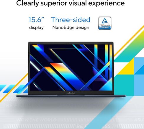 كمبيوتر محمول ASUS Vivobook 15، شاشة 15.6 بوصة FHD (1920 × 1080)، وحدة المعالجة المركزية Intel Core i3-1215U، Intel UHD Graphics، ذاكرة الوصول العشوائي 8 جيجابايت، 128 جيجابايت SSD، Windows 11 Home في وضع S، أزرق هادئ، F1504ZA-AS34 in Saudi Arabia