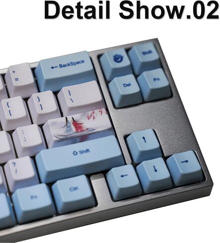 73 قطعة من اغطية مفاتيح انيمي مصبوغة خماسية الوجوه، مجموعة اغطية مفاتيح بي بي تي مع اداة سحب عمود للكيبورد الميكانيكية (اغطية مفاتيح انيمي) in Kuwait