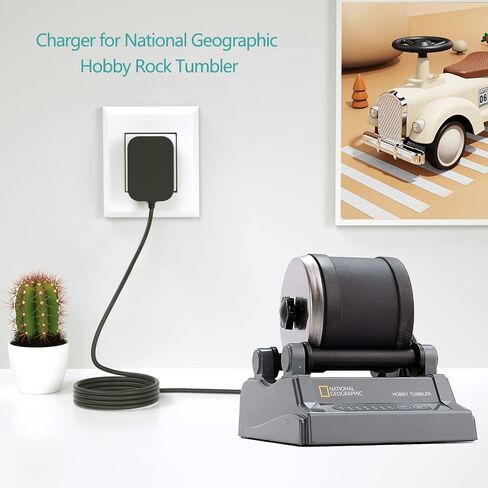Replacement for National Geographic Rock Tumbler Power Cord Compatible with Rock Tumbler Charger in Saudi Arabia