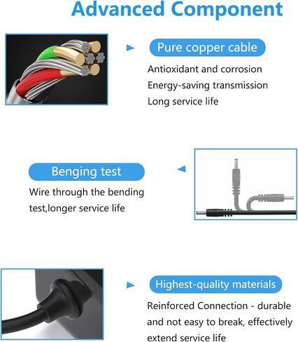 Replacement for National Geographic Rock Tumbler Power Cord Compatible with Rock Tumbler Charger in Saudi Arabia