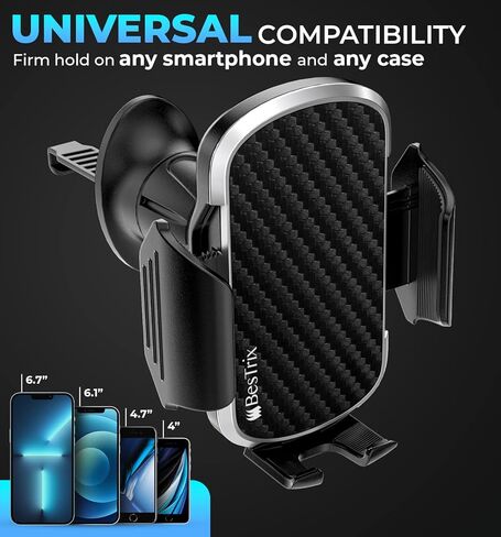 Bestrix Phone Holder for Car, Phone Mount for car Car Phone Mount, Cell Phone Car Phone Holder Compatible with iPhone 14 13 12 Pro, Xr,Xs,XS MAX,XR,X, Galaxy S22 & All Smartphones (Air Vent) in Kuwait