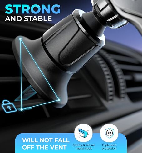 Bestrix Phone Holder for Car, Phone Mount for car Car Phone Mount, Cell Phone Car Phone Holder Compatible with iPhone 14 13 12 Pro, Xr,Xs,XS MAX,XR,X, Galaxy S22 & All Smartphones (Air Vent) in Kuwait