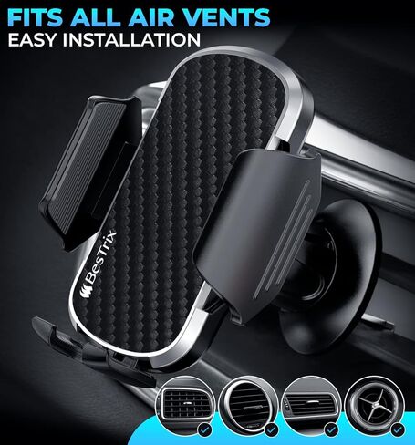 Bestrix Phone Holder for Car, Phone Mount for car Car Phone Mount, Cell Phone Car Phone Holder Compatible with iPhone 14 13 12 Pro, Xr,Xs,XS MAX,XR,X, Galaxy S22 & All Smartphones (Air Vent) in Kuwait
