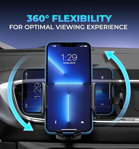Bestrix Phone Holder for Car, Phone Mount for car Car Phone Mount, Cell Phone Car Phone Holder Compatible with iPhone 14 13 12 Pro, Xr,Xs,XS MAX,XR,X, Galaxy S22 & All Smartphones (Air Vent) in Kuwait