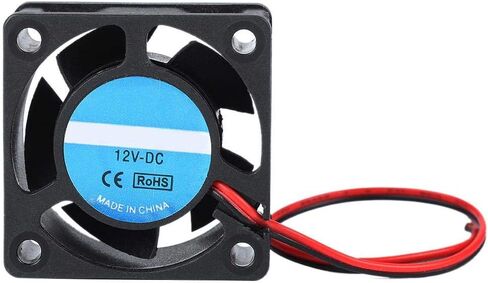 Bewinner 1.5x1.5x0.7 بوصة DC 12V 0.15A 4020 مروحة تبريد صغيرة، مروحة بلاستيكية 5 شفرات صغيرة الضوضاء / حجم هواء كبير / مروحة تبريد طويلة العمر مع حامل الأكمام in Kuwait