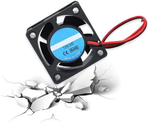 Bewinner 1.5x1.5x0.7 بوصة DC 12V 0.15A 4020 مروحة تبريد صغيرة، مروحة بلاستيكية 5 شفرات صغيرة الضوضاء / حجم هواء كبير / مروحة تبريد طويلة العمر مع حامل الأكمام in Kuwait