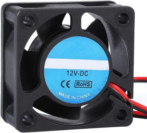 Bewinner 1.5x1.5x0.7 بوصة DC 12V 0.15A 4020 مروحة تبريد صغيرة، مروحة بلاستيكية 5 شفرات صغيرة الضوضاء / حجم هواء كبير / مروحة تبريد طويلة العمر مع حامل الأكمام in Kuwait