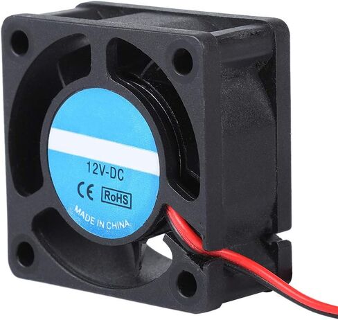 Bewinner 1.5x1.5x0.7 بوصة DC 12V 0.15A 4020 مروحة تبريد صغيرة، مروحة بلاستيكية 5 شفرات صغيرة الضوضاء / حجم هواء كبير / مروحة تبريد طويلة العمر مع حامل الأكمام in Kuwait