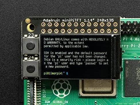 Mini PiTFT - 135x240 Color TFT Add-on for Raspberry Pi Ada 4393 in Saudi Arabia