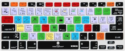 XSKN MacBook Shortcuts Design Series Adobe Hotkey MacBook Hot Keys سيليكون غطاء لوحة مفاتيح الكمبيوتر المحمول لجهاز MacBook 13" MacBook 13" 15" 17"، تخطيط أمريكي وأوروبي (Photoshop) in Saudi Arabia