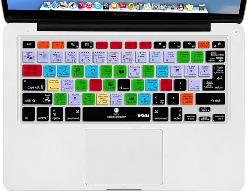 XSKN MacBook Shortcuts Design Series Adobe Hotkey MacBook Hot Keys سيليكون غطاء لوحة مفاتيح الكمبيوتر المحمول لجهاز MacBook 13" MacBook 13" 15" 17"، تخطيط أمريكي وأوروبي (Photoshop) in Saudi Arabia