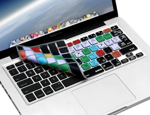 XSKN MacBook Shortcuts Design Series Adobe Hotkey MacBook Hot Keys سيليكون غطاء لوحة مفاتيح الكمبيوتر المحمول لجهاز MacBook 13" MacBook 13" 15" 17"، تخطيط أمريكي وأوروبي (Photoshop) in Saudi Arabia