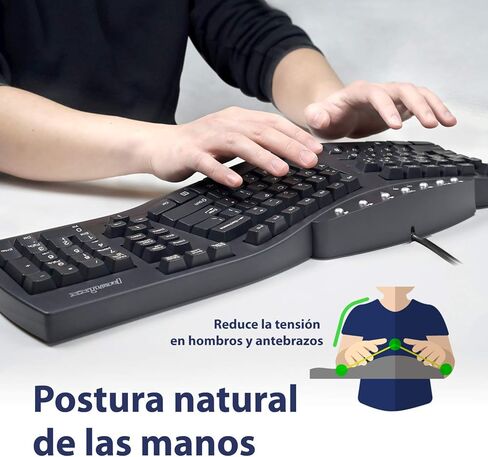 بيريكس لوحة بيريبورد-512W ES USB Teclado Ergonomico - 19.09x9.29x1.97 بوصة - بلانكو - QWERTY Español in Kuwait
