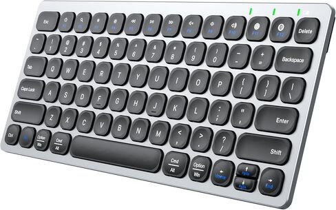 SMISEACOW 2.4G لوحة مفاتيح لاسلكية Kwumsy KS01 لوحة مفاتيح رفيعة للغاية وصغيرة الحجم مع مفاتيح التشغيل السريع للوسائط للكمبيوتر المكتبي والكمبيوتر المحمول وسطح الكمبيوتر المحمول المتوافق مع نظام التشغيل Windows/Mac OS/Android/iOS in Kuwait