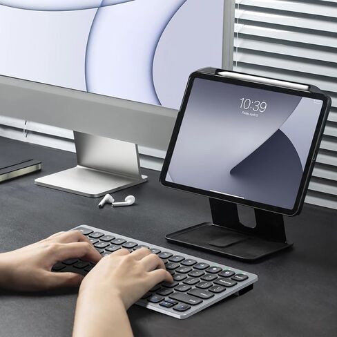 SMISEACOW 2.4G لوحة مفاتيح لاسلكية Kwumsy KS01 لوحة مفاتيح رفيعة للغاية وصغيرة الحجم مع مفاتيح التشغيل السريع للوسائط للكمبيوتر المكتبي والكمبيوتر المحمول وسطح الكمبيوتر المحمول المتوافق مع نظام التشغيل Windows/Mac OS/Android/iOS in Kuwait