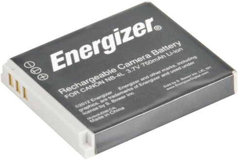 Energizer ENB-C4L Digital Replacement Battery NB-4L for Canon IXUS 120 IS, 30, 50, 80 and PowerShot SD1000 and TX1 (Black) in Saudi Arabia