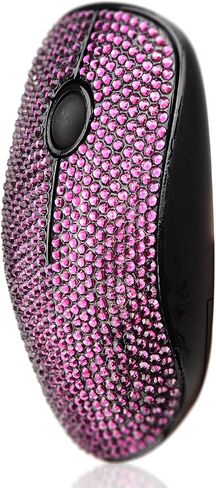 Luxury Bling Dazzling Crystal Rhinestone 2.4G Wireless Mouse for Laptop, Notebook, PC, Computer, MacBook, Girls Gift - AB Blue in Kuwait