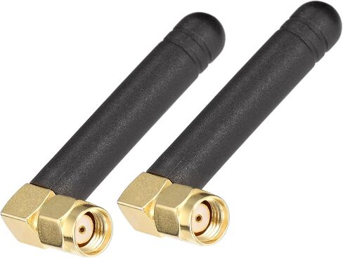 Bingfu Mini Dual Band WiFi 2.4 جيجا هرتز 5 جيجا هرتز 5.8 جيجا هرتز MIMO RP-SMA ذكر هوائي الزاوية اليمنى (2 حزمة) لمحول USB بلوتوث FPV الكمبيوتر PCIe بطاقة واي فاي راوتر كاميرا احتياطية لاسلكية in Kuwait