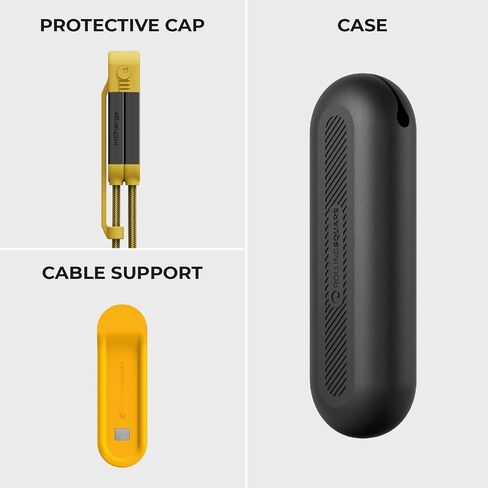 كابل شحن متعدد Rolling Square inCharge XL 6 في 1، كابل USB محمول وUSB-C مع قوة شحن فائقة السرعة 100 وات، 6.5 قدم/2 متر، أبيض جليدي in Kuwait