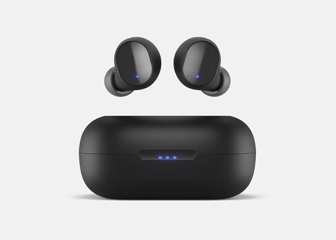 الحالة سماعات اذن لاسلكية بخاصية الغاء الضوضاء الحقيقية مع علبة شحن - سرية وصغيرة للغاية - بطارية تدوم 8 + 18 ساعة - بلوتوث - مقاومة للماء بتصنيف IPX-5 لمقاومة المياه والغبار in Kuwait