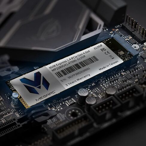 محرك الأقراص الصلبة الداخلي MegaPC PCIe SSD 1 تيرابايت NVMe M.2 2280، واجهة PCIe Gen 4.0 x4، سرعة تصل إلى 7000 ميجابايت/ثانية، تخزين وتوسيع الذاكرة لأجهزة الكمبيوتر المكتبية والكمبيوتر المحمول AIO in Kuwait
