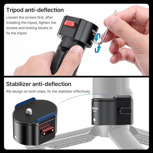 حامل ثلاثي القوائم من اولانزي CA24 سريع الفك ومضاد للارتخاء لدي جيه اي RS3 ميني جيمبال مثبت CA24 لدي جيه اي ار اس 3 ميني in Kuwait