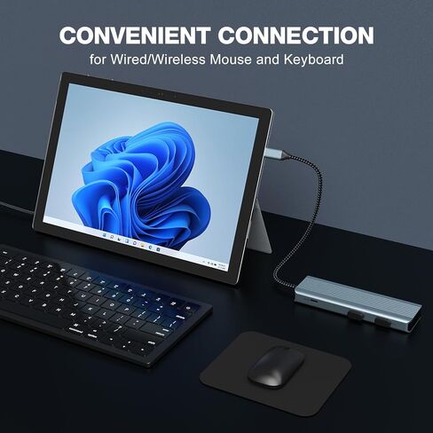 موزع USB C 9 في 1، محطة إرساء Tymyp متعددة الوظائف مع HDMI 4K@30 هرتز، 3 × USB 3.0، USB C 3.0 نقل البيانات، USB 2.0، 100W PD، قارئ بطاقة SD/TF، ​​مثالي لأجهزة الكمبيوتر المحمول وأجهزة مختلفة من النوع C in Kuwait