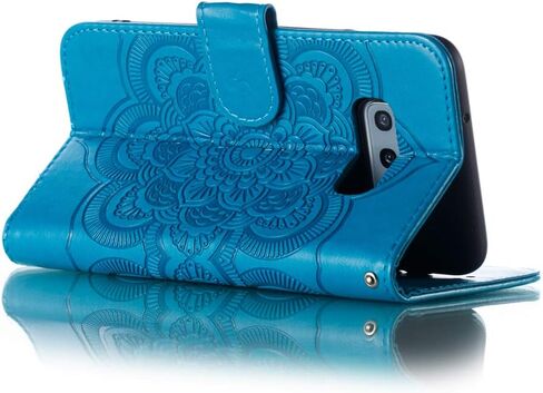 LEECOCO for Galaxy S10e Case Mandala Embossing Luxury PU Leather Flip Notebook Wallet Bookstyle Magnetic Stand Card Slot Folio Bumper Protection Cover for Samsung Galaxy S10e Mandala Black LD in Kuwait