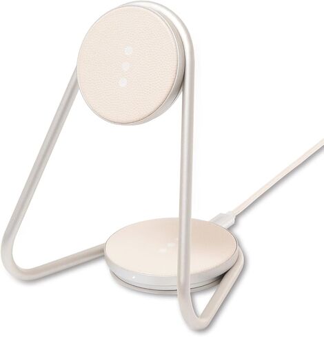W&P COURANT MAG:2 Wireless Charging Stand - Belgian Linen, 2 in 1 Multi-Device Charger - Magnetic Stand for MagSafe iPhones 16, 15, 14, 13, 12 with Charging Base for AirPod Cases, (Forest) in Kuwait