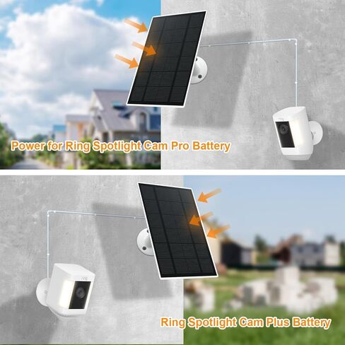 شاحن لوحة شمسية لكاميرا رينج سبوتلايت كام بلس/برو، قابس نوع سي، كيبل بطول 10 قدم، (غير مناسب لكاميرا ستيك اب وكاميرا سبوتلايت) in Kuwait