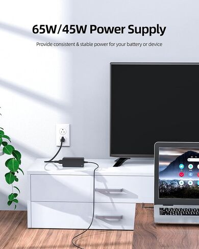 شاحن USB C 65 وات مناسب لجهاز Lenovo IdeaPad Flex 5 14IAU7، IdeaPad 5 15ABA7، Flex 7 14IAU7، Yoga Slim 7 Pro 14IAP7 محول تيار متردد لإمداد الكمبيوتر المحمول in Saudi Arabia