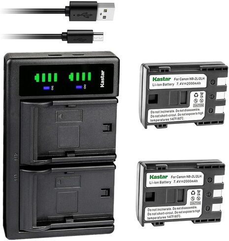 بطارية Kastar 3 عبوات وشاحن USB LTD2 بديل لكاميرات Canon Optura 30، Optura 40، Optura 50، Optura 60، Optura 400، Optura 500، PowerShot G7، PowerShot G9، PowerShot S30، PowerShot S40 in Kuwait