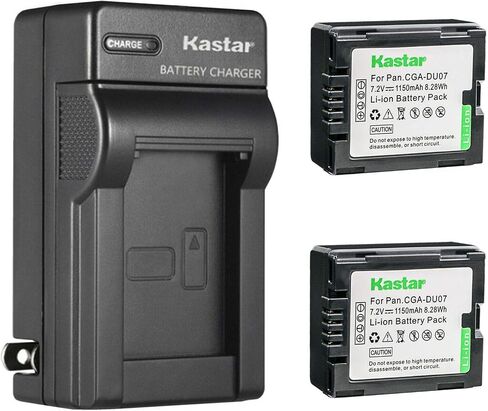 Kastar 3-Pack Battery and AC Wall Charger Replacement for Panasonic PV-GS39, PV-GS50, PV-GS55, PV-GS59, PV-GS65, PV-GS70, PV-GS75, PV-GS80, PV-GS83, PV-GS85, PV-GS120, PV-GS150, PV-GS180, PV-GS200 in Saudi Arabia