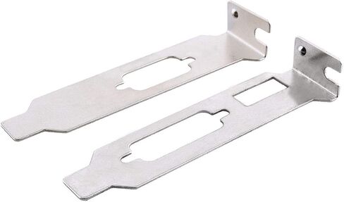 MEETOOT 2 Sets Single DB9 Half-Height Baffle Computer Case Blank DVI + HDMI Bracket VGA Bracket Half Height Bracket Adapter in Saudi Arabia