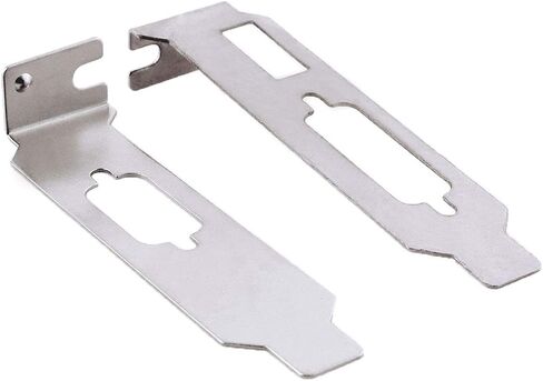 MEETOOT 2 Sets Single DB9 Half-Height Baffle Computer Case Blank DVI + HDMI Bracket VGA Bracket Half Height Bracket Adapter in Saudi Arabia