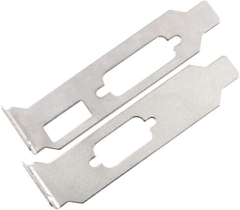 MEETOOT 2 Sets Single DB9 Half-Height Baffle Computer Case Blank DVI + HDMI Bracket VGA Bracket Half Height Bracket Adapter in Saudi Arabia