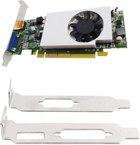 MEETOOT 2 Sets Single DB9 Half-Height Baffle Computer Case Blank DVI + HDMI Bracket VGA Bracket Half Height Bracket Adapter in Saudi Arabia