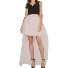 Women's High Low Tutu Dovetail Skirts Overlay Long Tulle Maxi Skirt Girls Hi-Lo Steampunk Skirt for Party Wedding Prom in Saudi Arabia