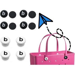 8 قطع أزرار بديلة لحقيبة الشاطئ، ومسامير بديلة مطاطية لحقيبة الشاطئ لأشرطة المقبض، وأزرار إصلاح حزام حقيبة الشاطئ XL باللونين الأبيض والأسود in Kuwait