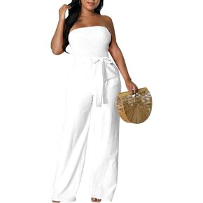 بذلة صيفية كاجوال من LightlyKiss للسيدات بحزام سباغيتي وساق واسعة وسراويل طويلة فضفاضة مناسبة in Kuwait