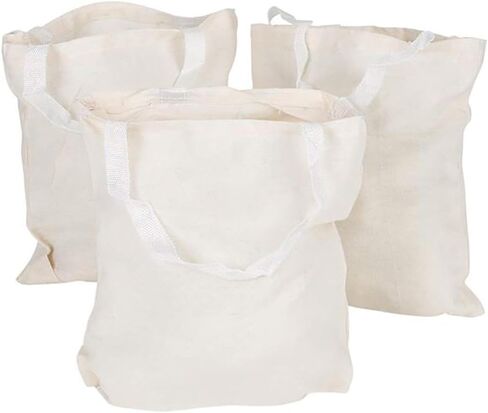 The Dreidel Company Classic Canvas Tote Bags, Perfect For Do-It-Yourself Design, Arts and Crafts Activity 12.75" in Saudi Arabia