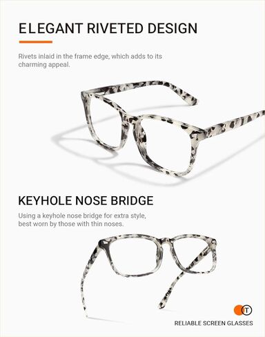 TIJN Unisex Stylish Square Non-Prescription Eyeglasses Glasses Clear Lens Women Men Eyewear in Kuwait