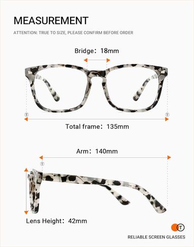 TIJN Unisex Stylish Square Non-Prescription Eyeglasses Glasses Clear Lens Women Men Eyewear in Kuwait