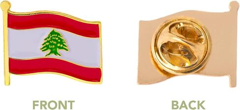 شعار دولة لبنان التلبيب دبوس المينا مصنوعة من المعدن تذكارية قبعة الرجال النساء الوطنية (مرفوع علم التلبيب دبوس ) in Kuwait
