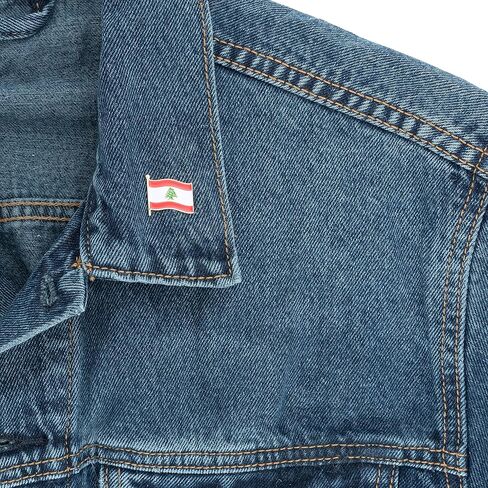 شعار دولة لبنان التلبيب دبوس المينا مصنوعة من المعدن تذكارية قبعة الرجال النساء الوطنية (مرفوع علم التلبيب دبوس ) in Kuwait