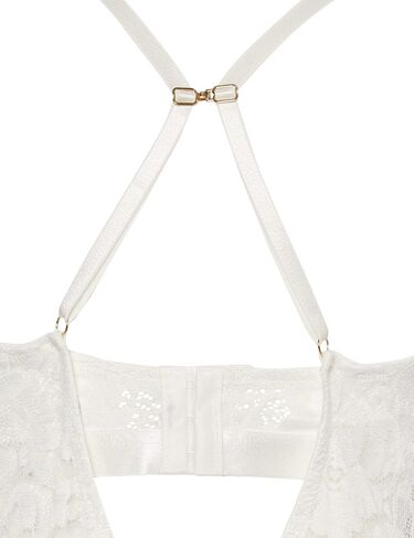 Coquette womens Lace & Microfibrer Babydoll Set (Black Or White) in Kuwait
